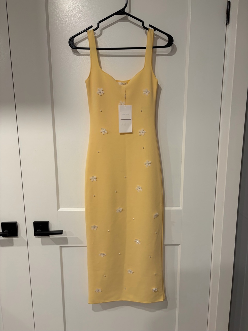ZARA Floral Maxi Dress in Yellow Size Small NWT